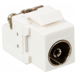 Keystone module, TV-socket, screw terminal, white